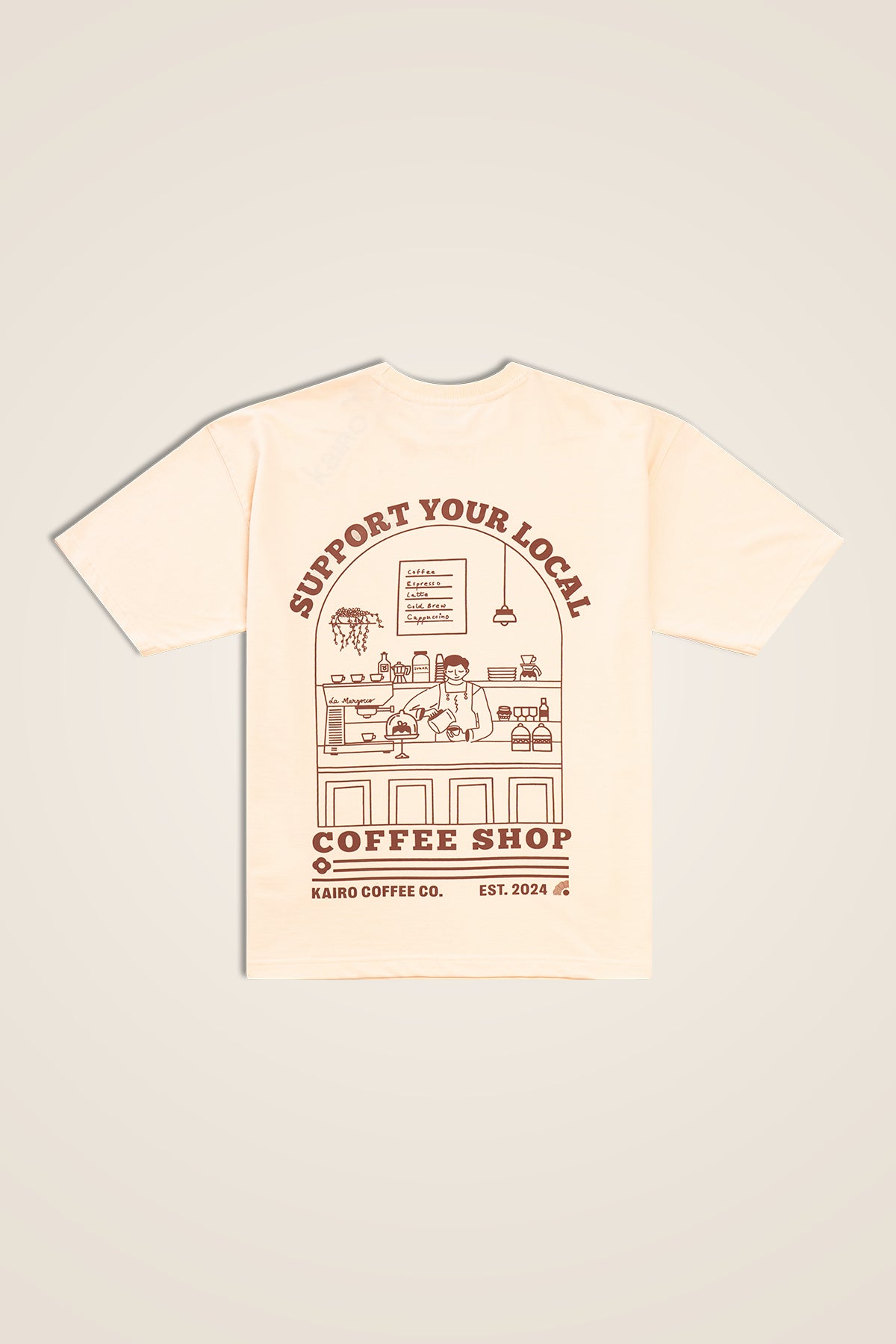 Mocha Brown Coffee Shop T-Shirt