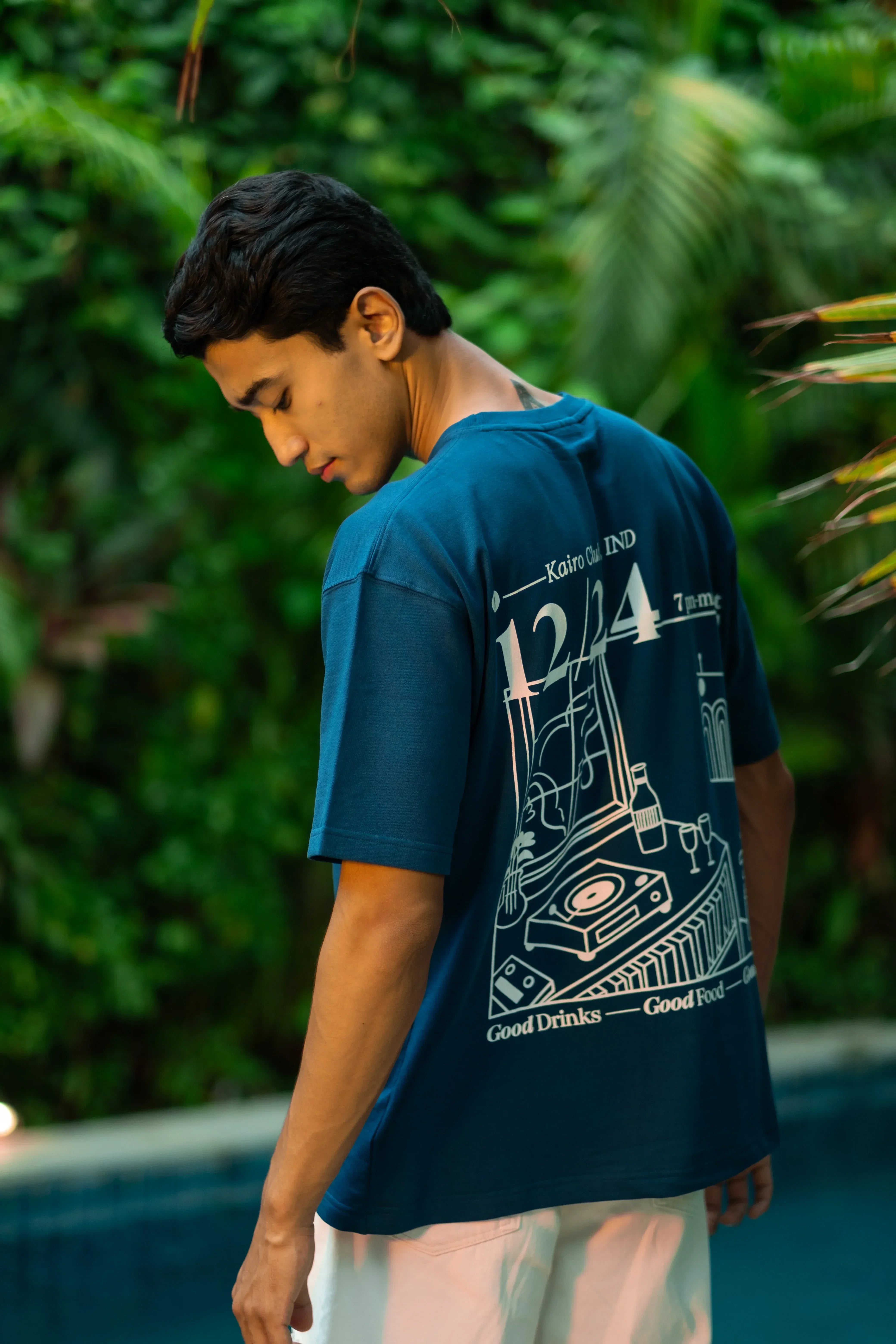 Moroccan Blue Weekend Brunch T-Shirt · Kairo Store